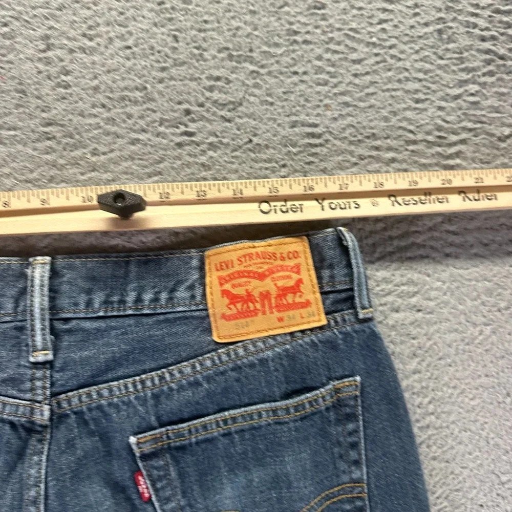 Levi's 514 Jeans Mens 34x34 Blue Cotton Denim Straight Leg Workwear Travel Faded